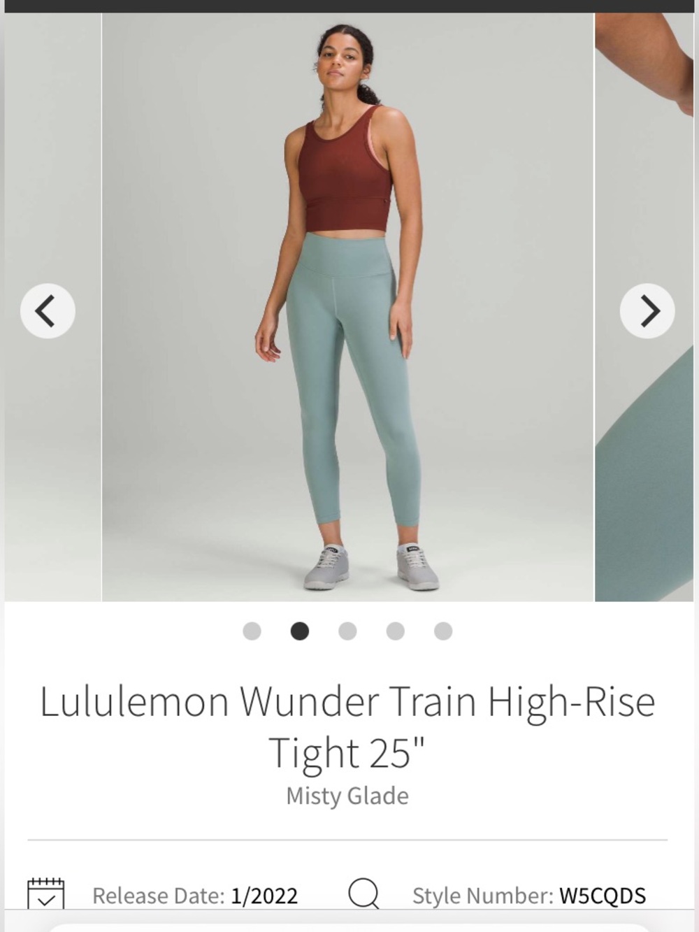 lululemon athletica High-Rise Wunder Train Leggings - Misty Glade 2 25”